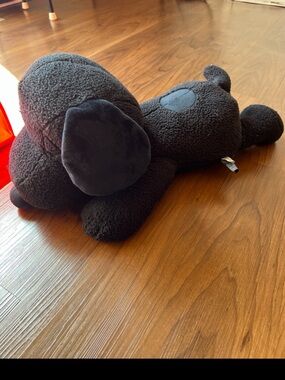 KAWS x Uniqlo x Peanuts 2017 Black Snoopy Plush Toy Large 22"
